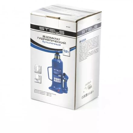 Домкрат гидравлический бутылочный 12 т h подъема 227-457 мм Stels 51167 купить в Перми