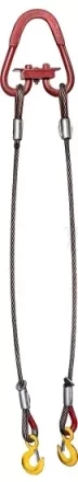 Строп канатный двухветвевой 2СК 3.2 т L=3 м Звено РТ-3 с кч din 3.0 т опрессовка купить в Перми