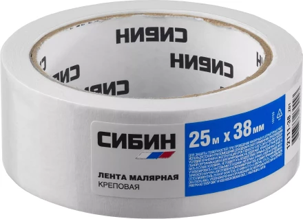 CИБИН. Малярная лента, креповая, 38мм х 25м 12111-38_z01 купить в Перми