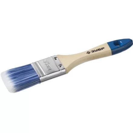 Кисть плоская  ЗУБР &quot;АКВА-МАСТЕР&quot;, искусственная щетина, деревянная ручка, 38мм 4-01007-038 купить в Перми