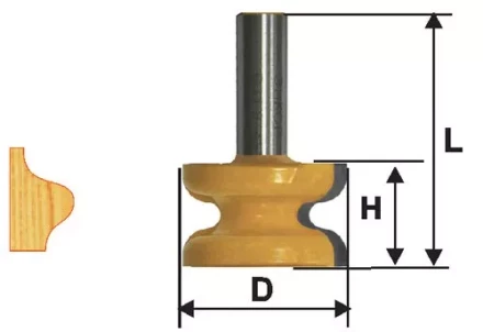 Фреза кромочная фигурная ф413х254мм хв 12мм 10579 купить в Перми