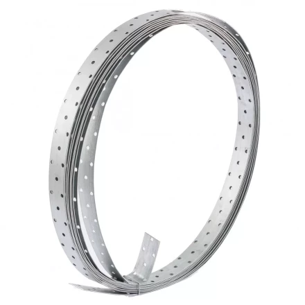 Лента перфорированная монтажная 1,5 мм LM  3см х 10м отверстие 4,5–5 мм цинк Россия Сибртех 46580 купить в Перми