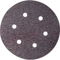 Круг шлифовальный URAGAN "Универсальный с покрытием стеарата цинка" на липучке, 6 отверстий, P320, 150мм, 5шт 907-43113-320-05