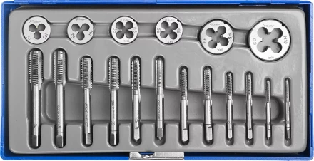 Набор ЗУБР &quot;МАСТЕР&quot; с металлорежущим инструментом, в пластиковом боксе 18 предметов 28120-H18 купить в Перми