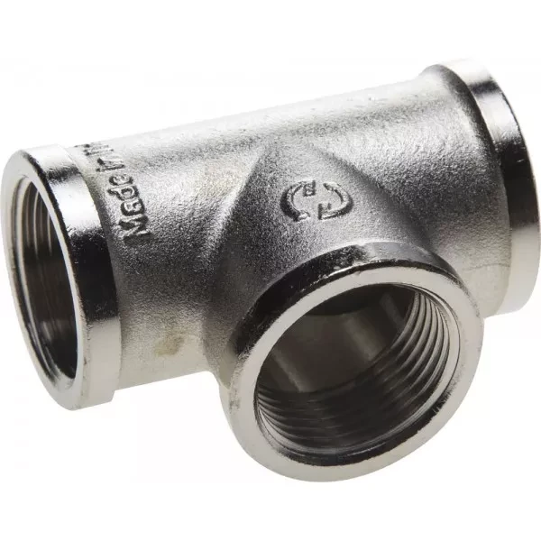 Тройник GENERAL FITTINGS никелированная латунь, г/г/г, 1/2" 51052-1/2 купить в Перми