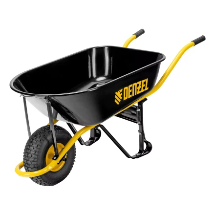Тачка строительная Denzel 689965, усиленная, объем 130 л, 230 кг, колесо 15х6.00-6 купить в Перми