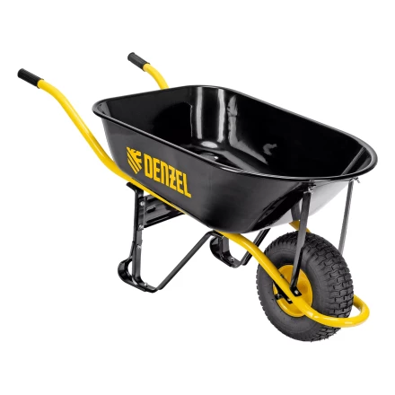 Тачка строительная Denzel 689965, усиленная, объем 130 л, 230 кг, колесо 15х6.00-6 купить в Перми