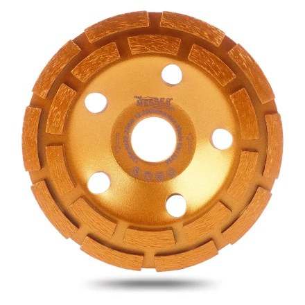 Двурядная алмазная шлифовальная чашка MESSER VZ по бетону и граниту купить в Перми