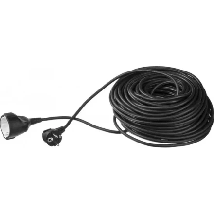 Удлинитель ЗУБР электрический, ПВС 3х1кв мм, черный, 1 гнездо, макс мощн 2200Вт, 30м 55013-30 купить в Перми