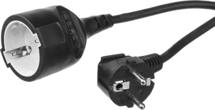 Удлинитель ЗУБР электрический, ПВС 3х1кв мм, черный, 1 гнездо, макс мощн 2200Вт, 30м 55013-30 купить в Перми