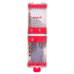 Набор сверл комбинированный сверла по металлу 1-6 мм бетону 4-8 мм дереву 3-8 мм биты 22 шт адаптер 44 предмета Pro Matrix 725644