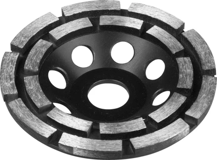 Чашка ЗУБР алмазная сегментная двухрядная, высота 22,2мм, 125мм 33372-125 купить в Перми