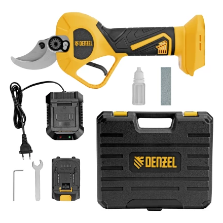 Секатор аккумуляторный, бесщет., CP-40BL, Li-Ion, 20 В, лезвия SK5 // Denzel 59438 купить в Перми