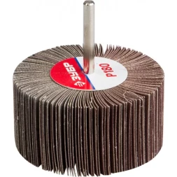 Круг шлифовальный ЗУБР "МАСТЕР" веерный лепестковый, на шпильке, тип КЛО, зерно-электрокорунд нормальный, P180, 40х80мм 36604-180