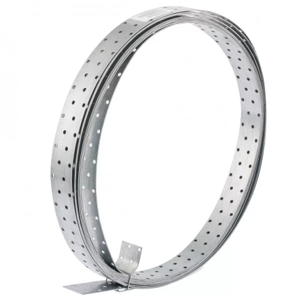 Лента перфорированная монтажная 1,5 мм LM 4см х 10 м отверстие 4,5–5 мм цинк Россия Сибртех 46582 купить в Перми