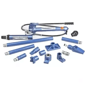 Растяжка гидравлическая 4 т набор из 16 предметов 7 сменных насадок в пластиковом кейсе Stels 51354 купить в Перми