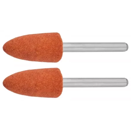 Конус ЗУБР абразивный шлифовальный на шпильке, P 120, d  9,5x19,0х3,2 мм, L 45мм, 2шт 35912 купить в Перми