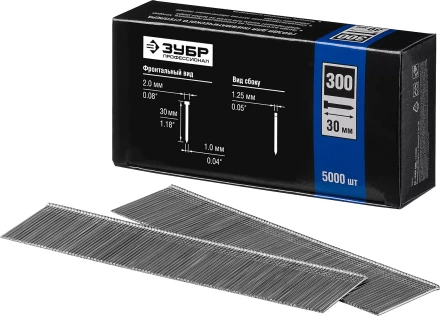 Гвозди тип 300, 30 мм, особотвердые, ЗУБР &quot;ПРОФЕССИОНАЛ&quot; 31830-30, 5000 шт 31830-30 купить в Перми