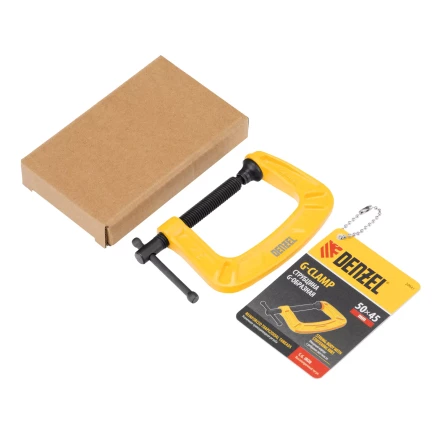 Струбцина G-образная Denzel, усиленная, 50 мм, 20641 купить в Перми