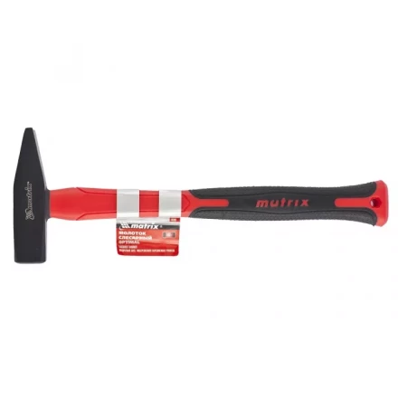 Молоток слесарный &#039;&#039;optimal&#039;&#039; 100г фибергласовая обрезиненная рукоятка квадратный боек MATRIX 10365 купить в Перми