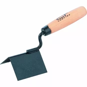 Кельма угловая, 80 х 60 х 60 мм, стальная, для внешних углов, буковая ручка  СИБРТЕХ 86311 купить в Перми