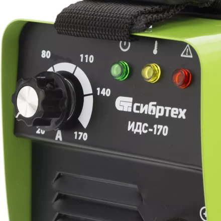 Аппарат инверторный дуговой сварки СИБРТЕХ ИДС-170 94375 купить в Перми