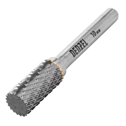 Борфреза по металлу твердосплавная, цилиндрическая, тип-А, 10 мм// Denzel 72001 купить в Перми