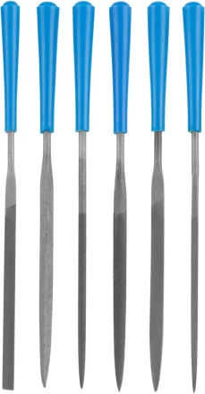 Набор ЗУБР &quot;ЭКСПЕРТ&quot;: Надфили, пластмассовая ручка, насечка 2 = Бархатная, с чехлом, 100мм, 6шт 16022-2-H6 купить в Перми