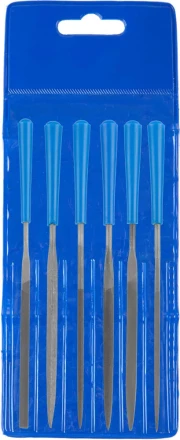 Набор ЗУБР &quot;ЭКСПЕРТ&quot;: Надфили, пластмассовая ручка, насечка 2 = Бархатная, с чехлом, 100мм, 6шт 16022-2-H6 купить в Перми