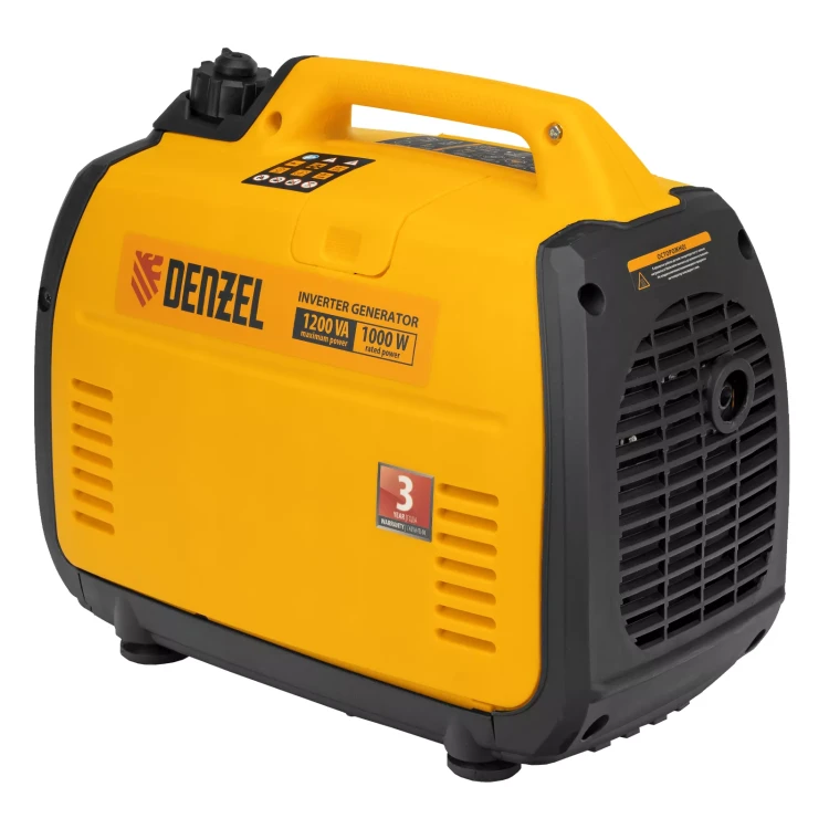 Генератор инверторный Denzel GT-1200iS, 1.2 кВт, 230 В, бак 2.4 л, закрытый корпус, ручной старт купить в Перми