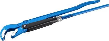 Ключ трубный рычажный ЗУБР &quot;ПРОФЕССИОНАЛ&quot;, изогнутые губки, цельнокованый, Сr-V, № 3,  2&quot; 27337-3_z01 купить в Перми