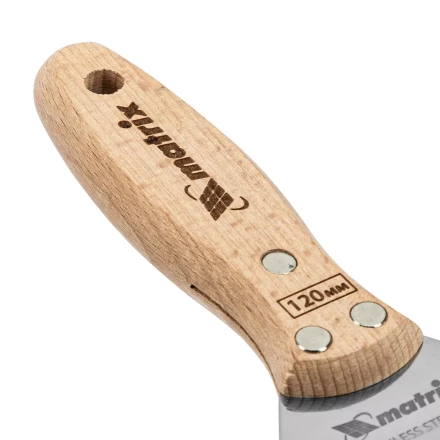 Шпательная лопатка из нержавеющей стали Matrix, 120 мм, буковая рукоятка, EFP 85618 купить в Перми