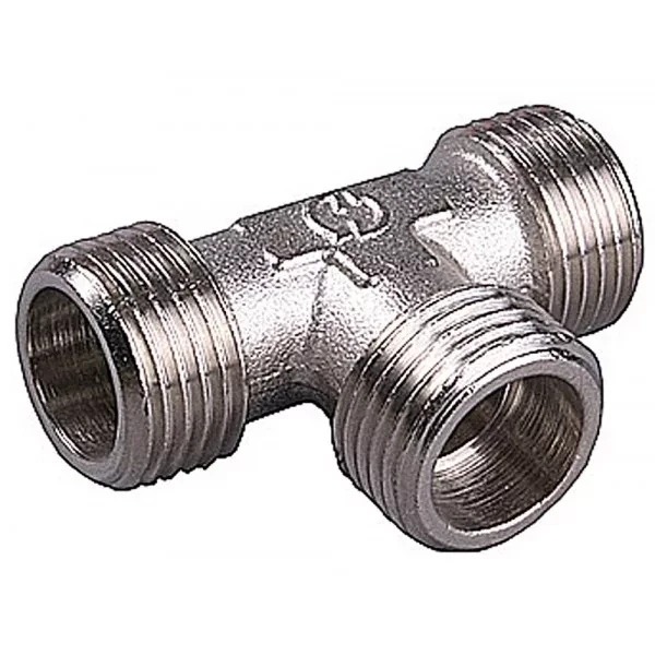 Тройник GENERAL FITTINGS никелированная латунь, ш/ш/ш, 1/2" 51051-1/2 купить в Перми