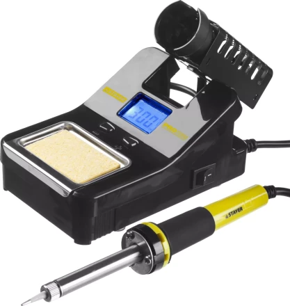 Паяльная станция STAYER &quot;PROFI&quot; цифровая с ЖК дисплеем, диапазон 160-520°C, шаг 10°C, 48Вт 55370 купить в Перми