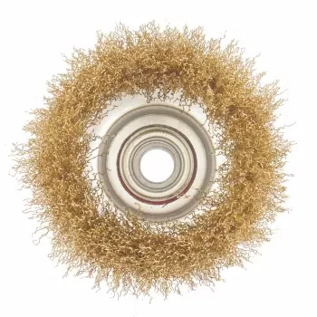 Щетка для УШМ, 150 мм, М14, &quot;чашка&quot;, латунированная витая проволока  MATRIX 74607 купить в Перми