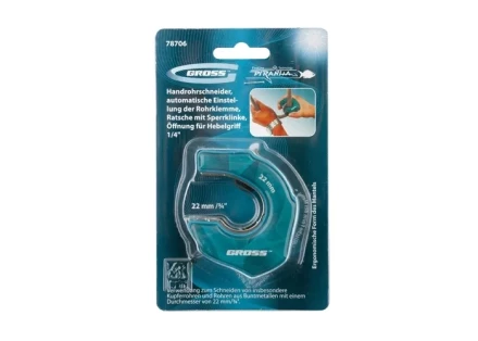 Труборез ладонный &quot;PIRANHA&quot; 22 мм (3/4&quot;) автоматическая регулировка зажима трубы отверстие 1/4&quot; GROSS 78706 купить в Перми