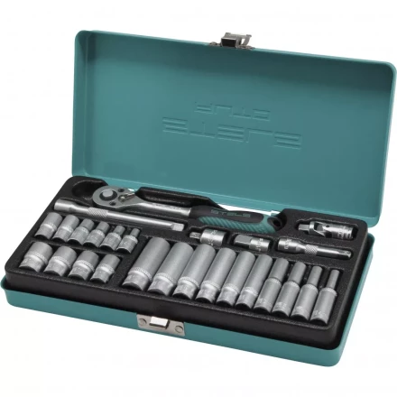 Набор торцевых головок с трещоткой 1/4 26 предметов Stels 13574 купить в Перми