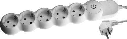 Удлинители электрические М700 5 гнезд с кнопкой серия МАСТЕР купить в Перми