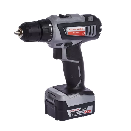 Аккумуляторная дрель-шуруповерт ИНТЕРСКОЛ ДА-14,4ЭР Li-ion АПИ (2 х 1,5Ач) купить в Перми