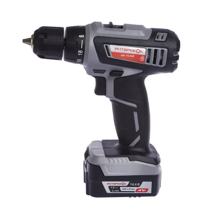 Аккумуляторная дрель-шуруповерт ИНТЕРСКОЛ ДА-14,4ЭР Li-ion АПИ (2 х 1,5Ач) купить в Перми