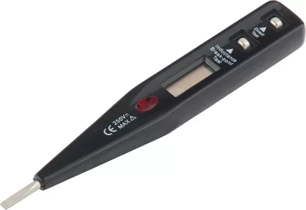 Тестер напряжения 12–220 В жидкокристаллический дисплей с неоновой лампочкой SPARTA 130855 купить в Перми