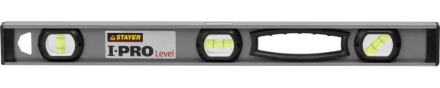 Уровень STAYER &quot;PROFESSIONAL&quot; I-PROLevel, усилен рельс с ручками, утолщен особопрочн профиль, точность 1мм/м, 3 ампулы, 60см 3477-060 купить в Перми