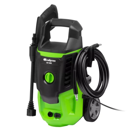 Моечная машина высокого давления Сибртех АМ-1800 58226, 1800 Вт, 140 бар, 350 л/ч, колесная купить в Перми