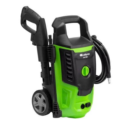 Моечная машина высокого давления Сибртех АМ-1800 58226, 1800 Вт, 140 бар, 350 л/ч, колесная купить в Перми