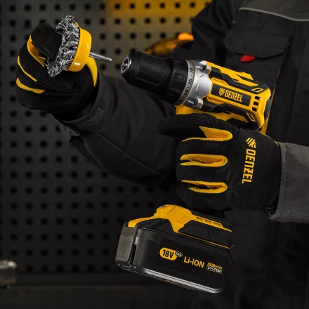 Щетка для дрели Denzel, 65 мм, Чашка, со шпилькой, нержавеющая крученая проволока 744643 купить в Перми