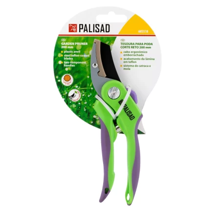 Секатор с наковальней Palisad, 200 мм, двухкомпонентные рукоятки, 605518 купить в Перми