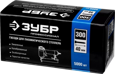 Гвозди тип 300, 40 мм, особотвердые, ЗУБР &quot;ПРОФЕССИОНАЛ&quot; 31830-40, 5000 шт 31830-40 купить в Перми