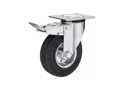 Колесо поворотное усиленное резина SRCB 97 80 мм с тормозом 1027194 купить в Перми