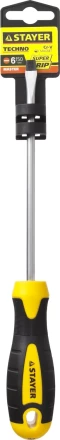 Отвертка STAYER &quot;MASTER&quot; &quot;ТECHNO&quot;, двухкомпонентная рукоятка, магнитный наконечник, Cr-V, SL6,0x150мм 2507-06-15_z02 купить в Перми
