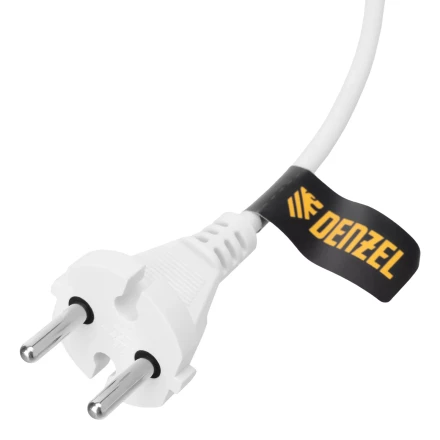 Шнур сетевой Denzel Energy Series, ПВС, 1,5 м, 2 x 1 мм, с неразборной вилкой, белый, 3 м, 37660 купить в Перми
